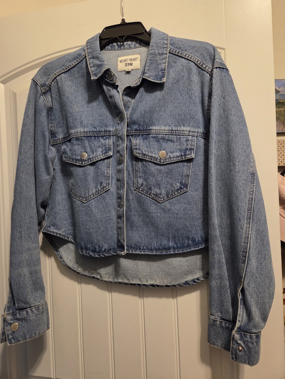 Velvet Heart Light Wash Denim Jacket